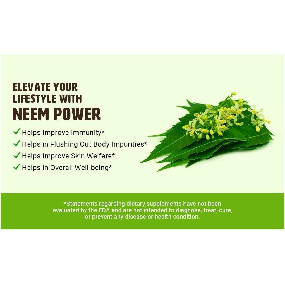 Complejo Triple de Neem Genius Nature - 180 Cápsulas 1000mg