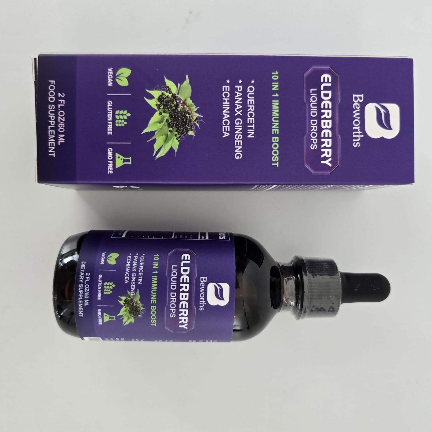 Jarabe de Saúco Negro B BEWORTHS 59 ml - Inmunológico con Zinc y Vitamina C