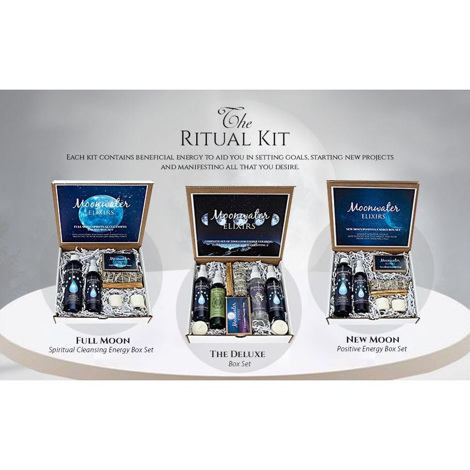 Kit de Limpieza Espiritual Moonwater Elixirs - Salvia Blanca, Spray y Jabón