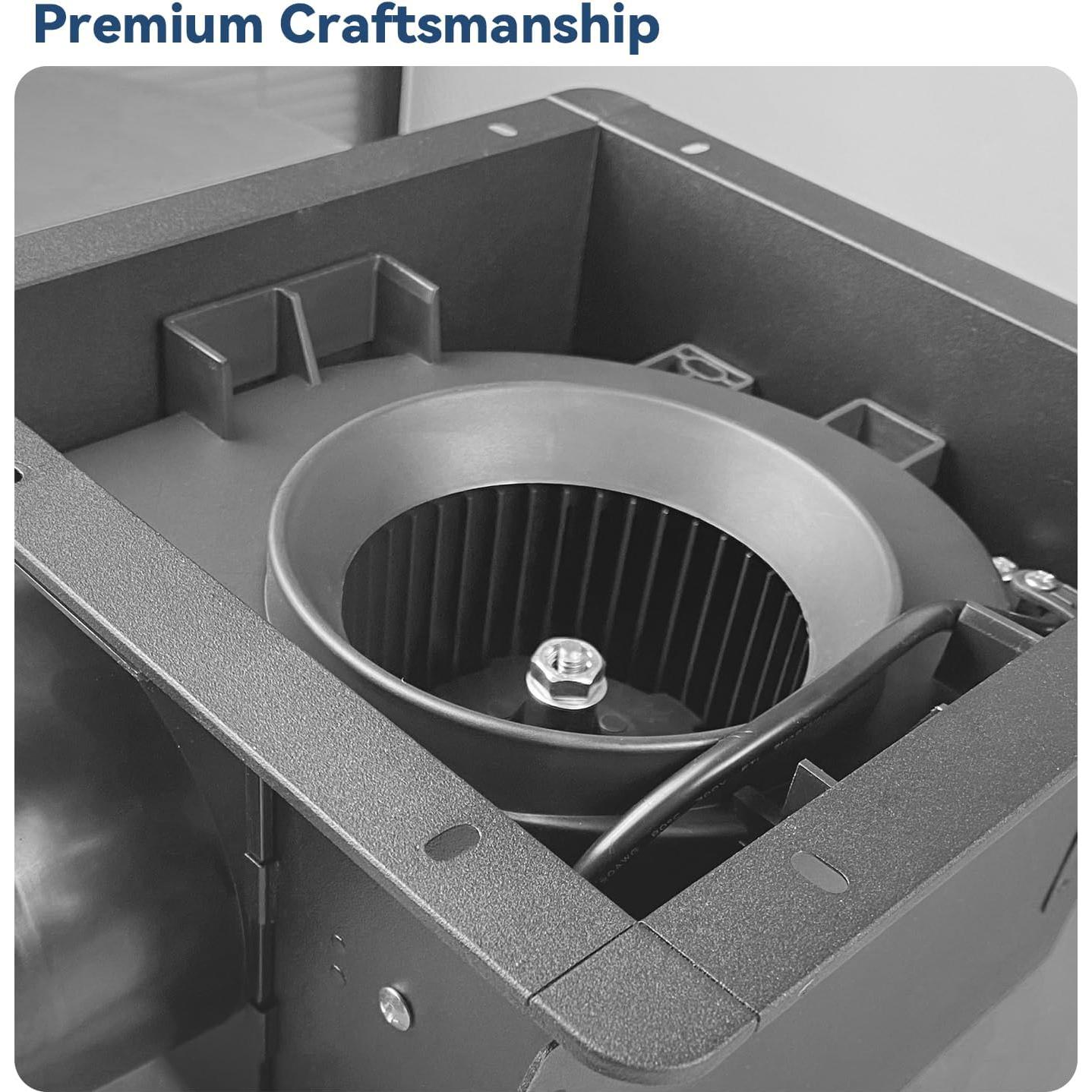 Ventilador de Baño Dcfairfan 88CFM Ultra Silencioso 1.2 Sones