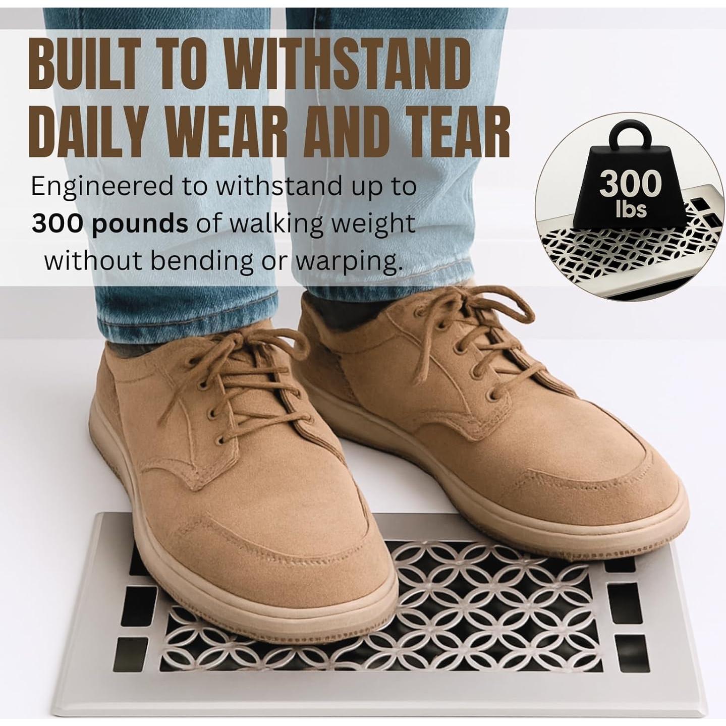 Cubierta de Ventilación de Piso GCDS 4x12 Níquel Satinado