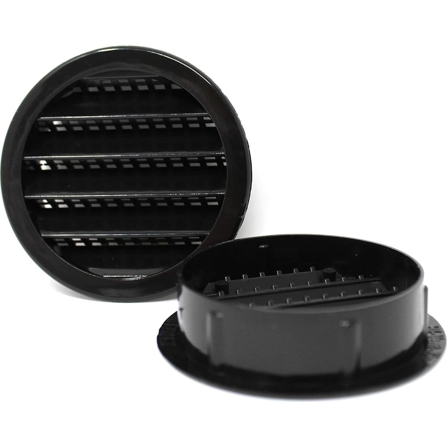 Rejilla de Ventilación Redonda 2" Negro JSP para Reptiles - 3 Unidades