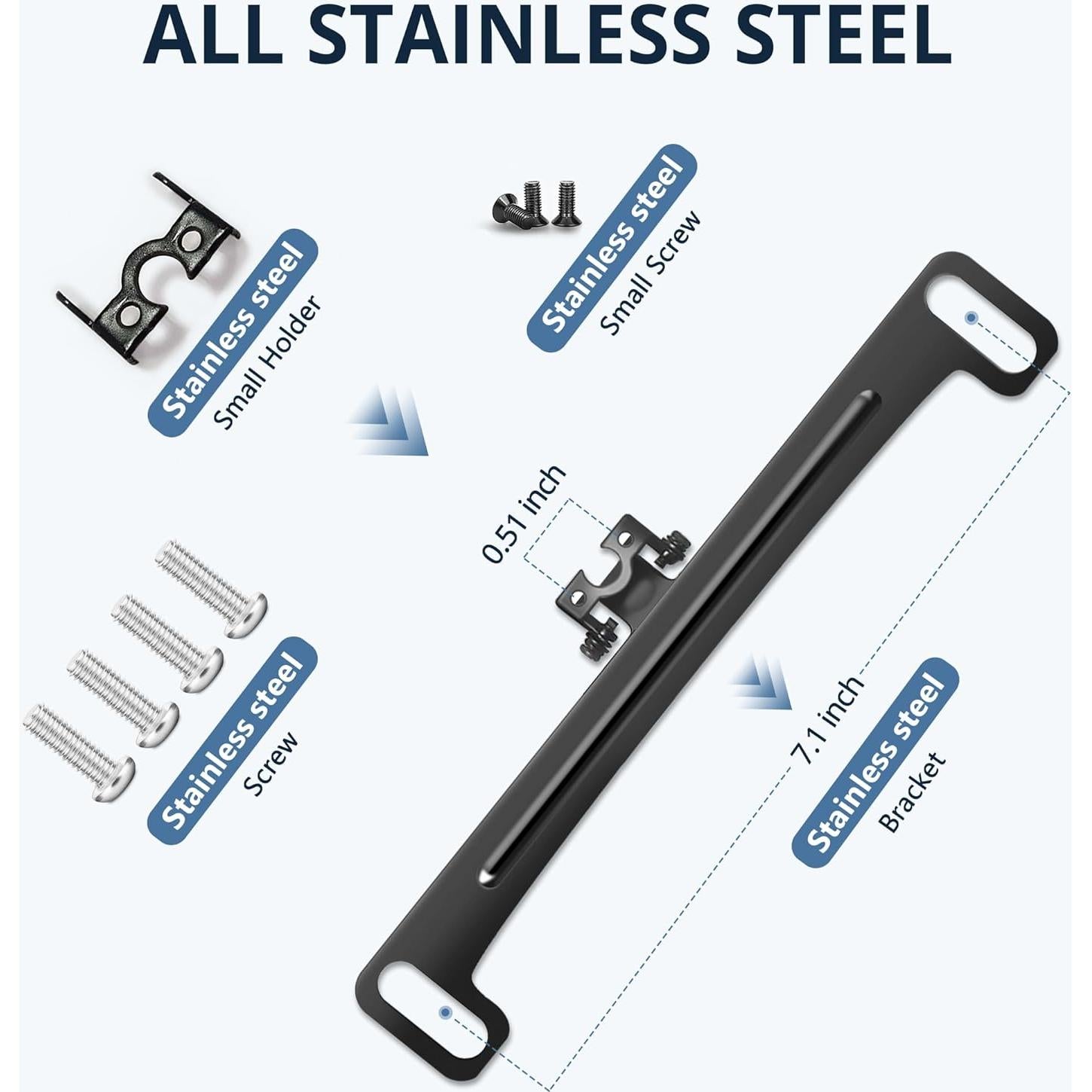 Soporte de Cámara de Respaldo Pixelman Universal Acero Inoxidable