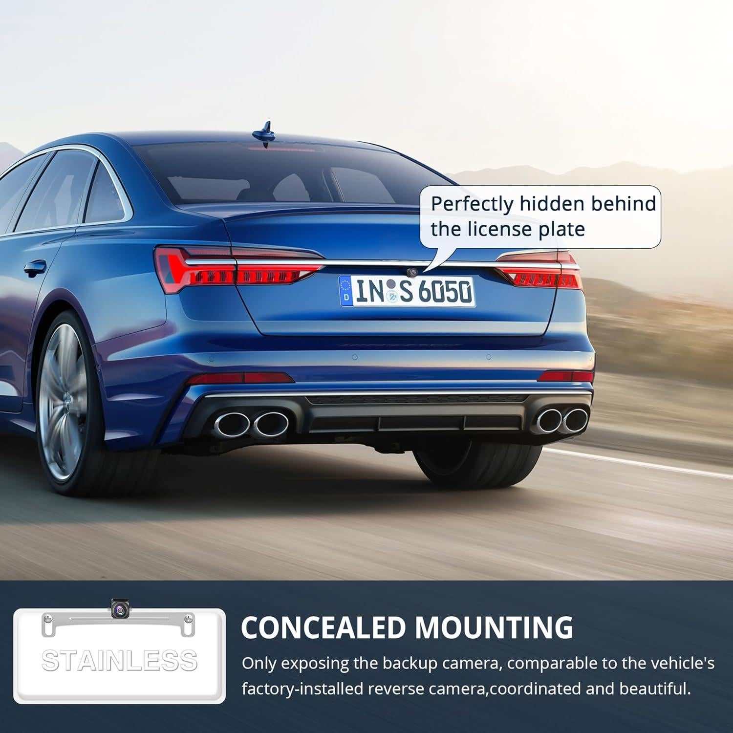 Soporte de Cámara de Respaldo Pixelman Universal Acero Inoxidable