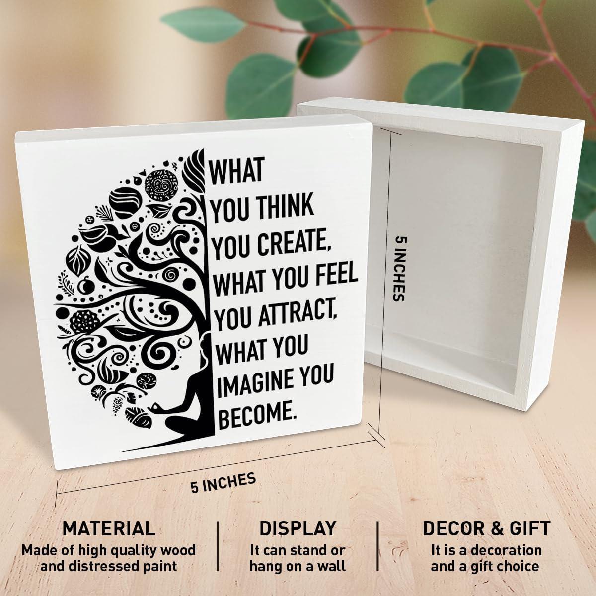 Caja de Madera Decorativa NKBINLILI para Meditación 12.7cm