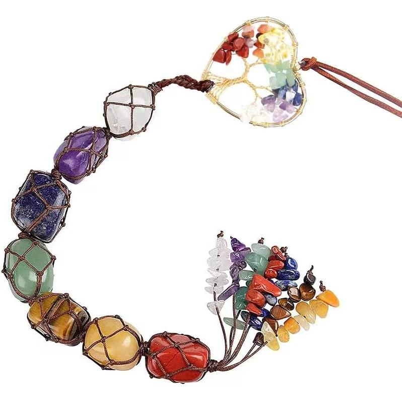 Árbol de la Vida 7 Piedras Chakra Fmelut 4.5 cm Decoración