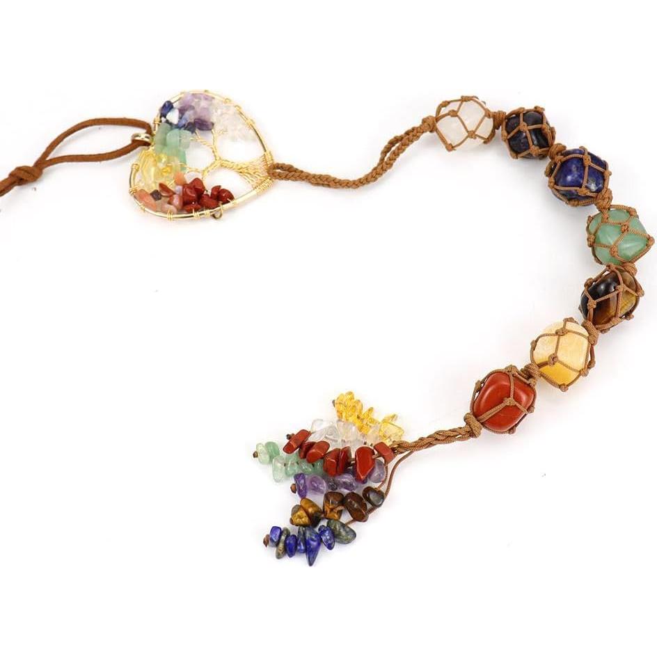 Árbol de la Vida 7 Piedras Chakra Fmelut 4.5 cm Decoración