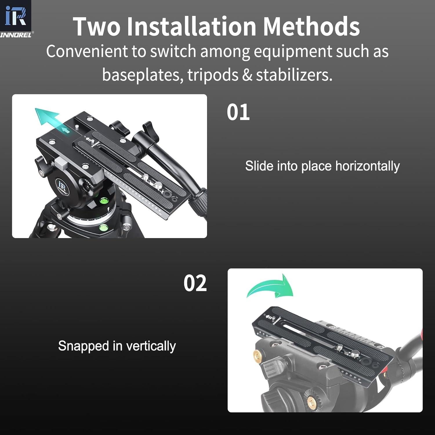 Placa de Liberación Rápida Innorel QV160 50mm para Cámara