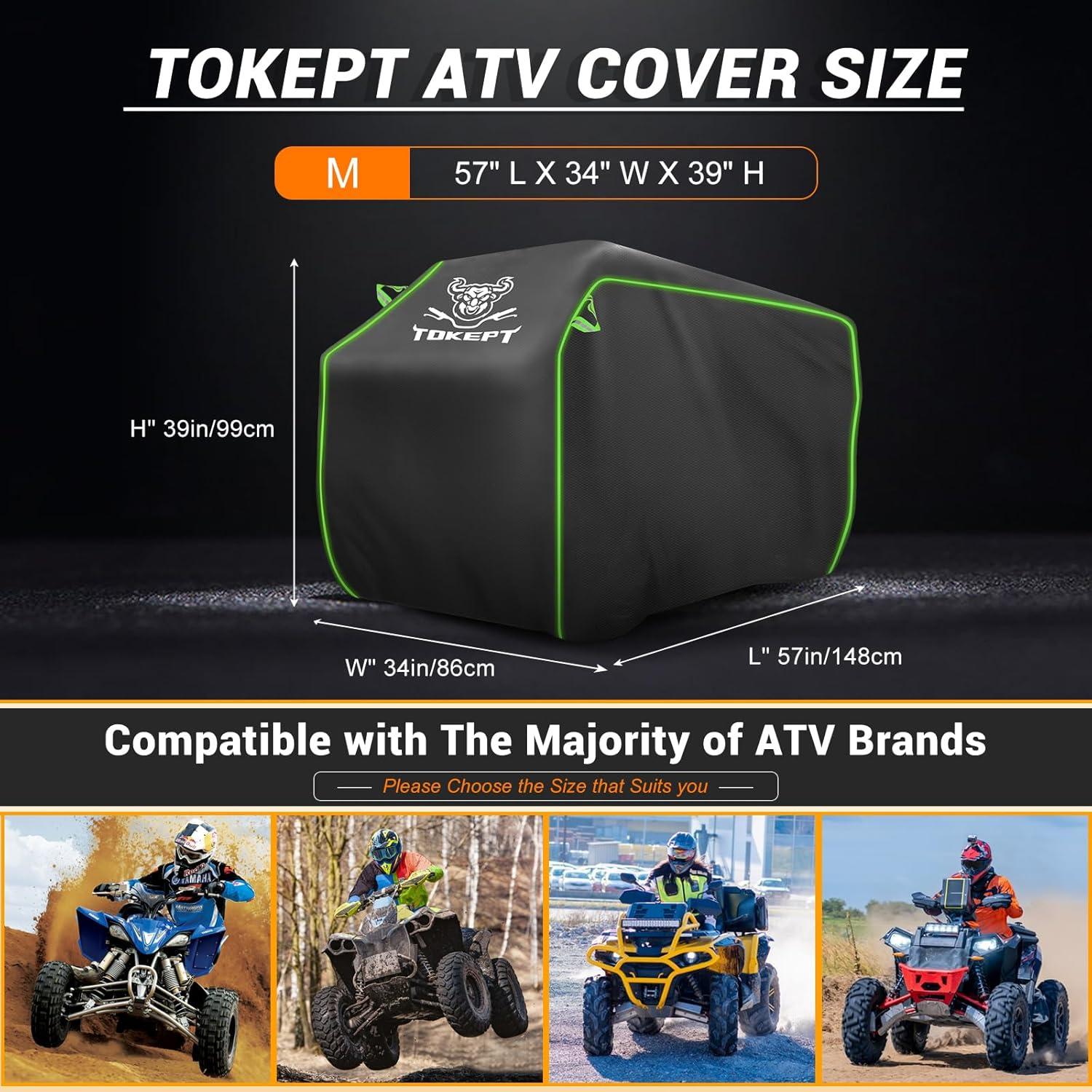 Cubierta ATV Impermeable Tokept M 148x86x99cm Negro