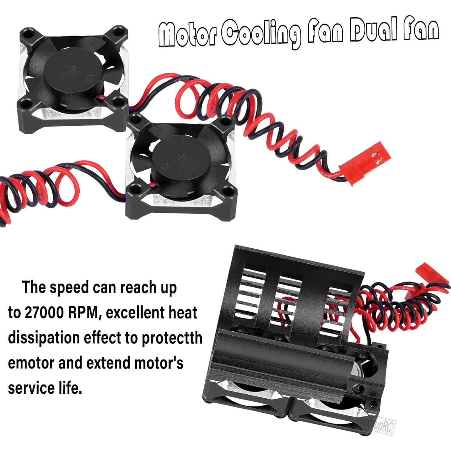 Ventilador de Enfriamiento RC Hops Up 40mm 1/8 Motor Sin Escobillas