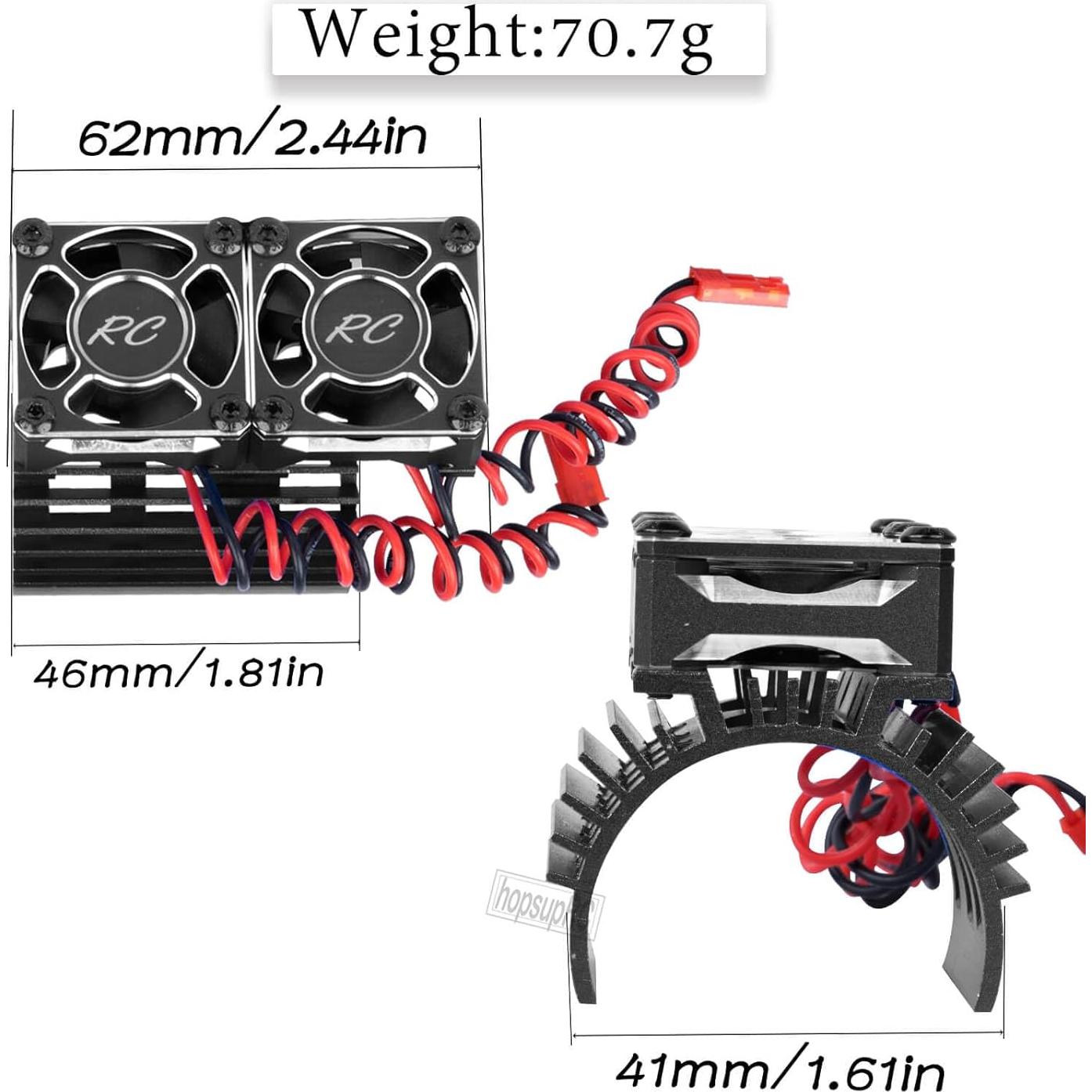 Ventilador de Enfriamiento RC Hops Up 40mm 1/8 Motor Sin Escobillas