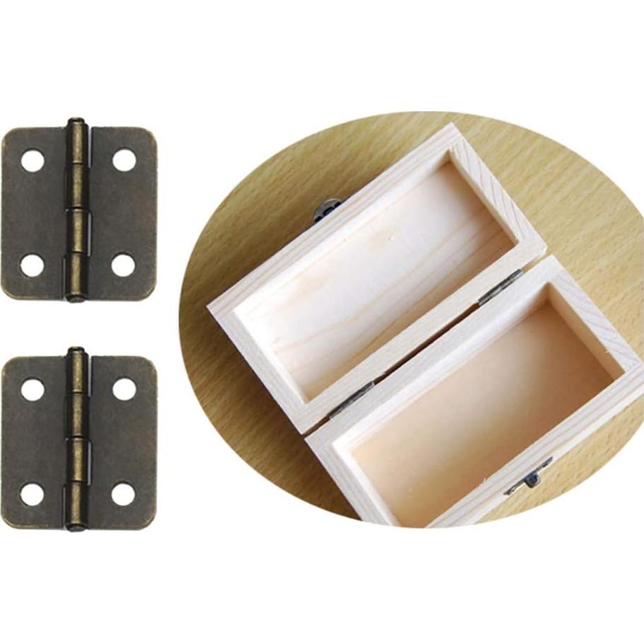 Bisagras Miniatura Healifty 20pcs Bronce 1.78x1.57cm DIY