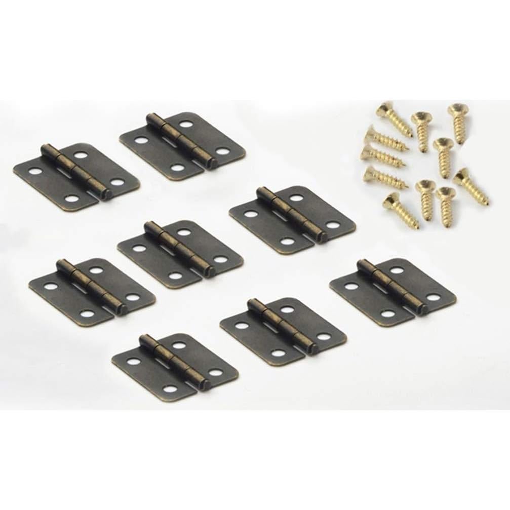 Bisagras Miniatura Healifty 20pcs Bronce 1.78x1.57cm DIY