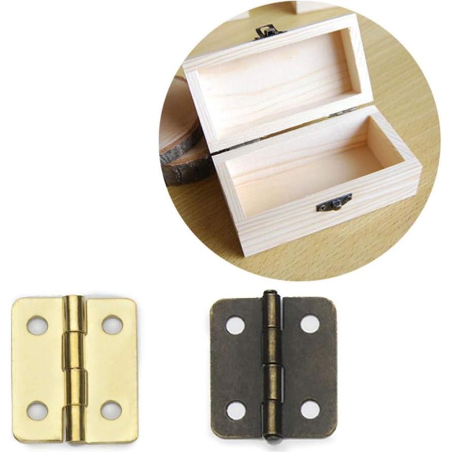 Bisagras Miniatura Healifty 20pcs Bronce 1.78x1.57cm DIY