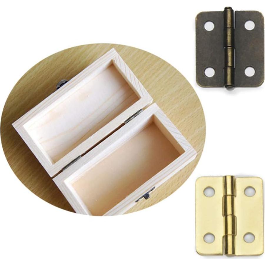 Bisagras Miniatura Healifty 20pcs Bronce 1.78x1.57cm DIY