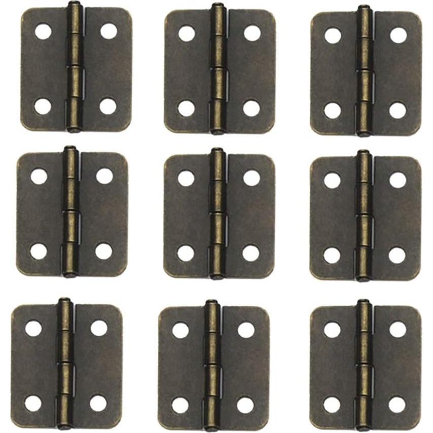 Bisagras Miniatura Healifty 20pcs Bronce 1.78x1.57cm DIY