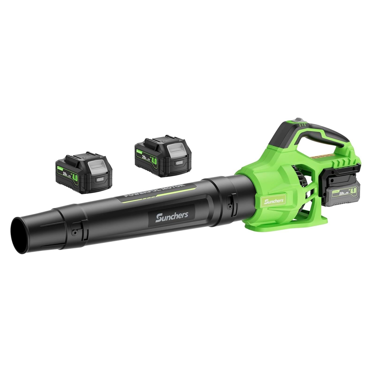 Soplador de Hojas Inalámbrico SUNCHERS 20V 580CFM 2 Baterías
