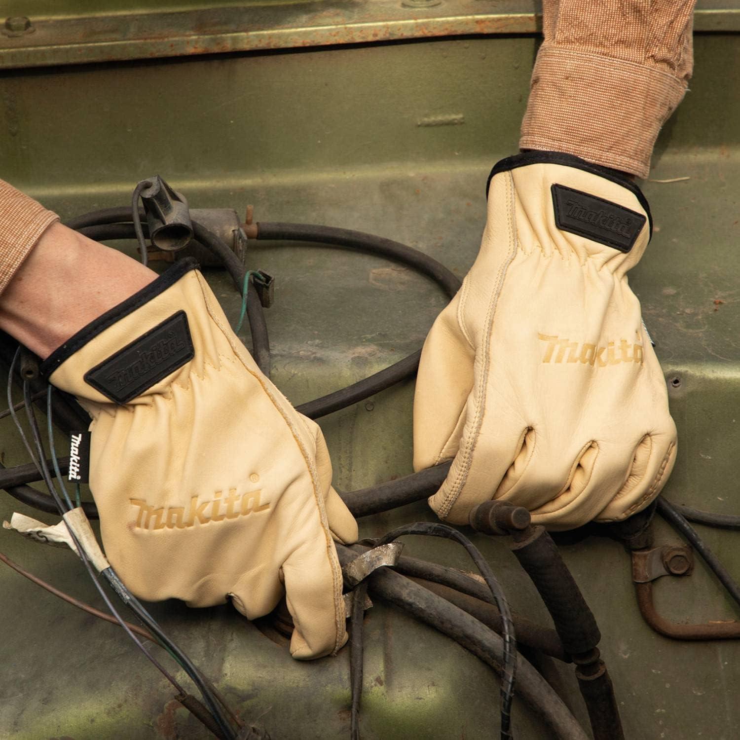 Guantes de Conductor de Cuero Genuino Makita T-04204 XL