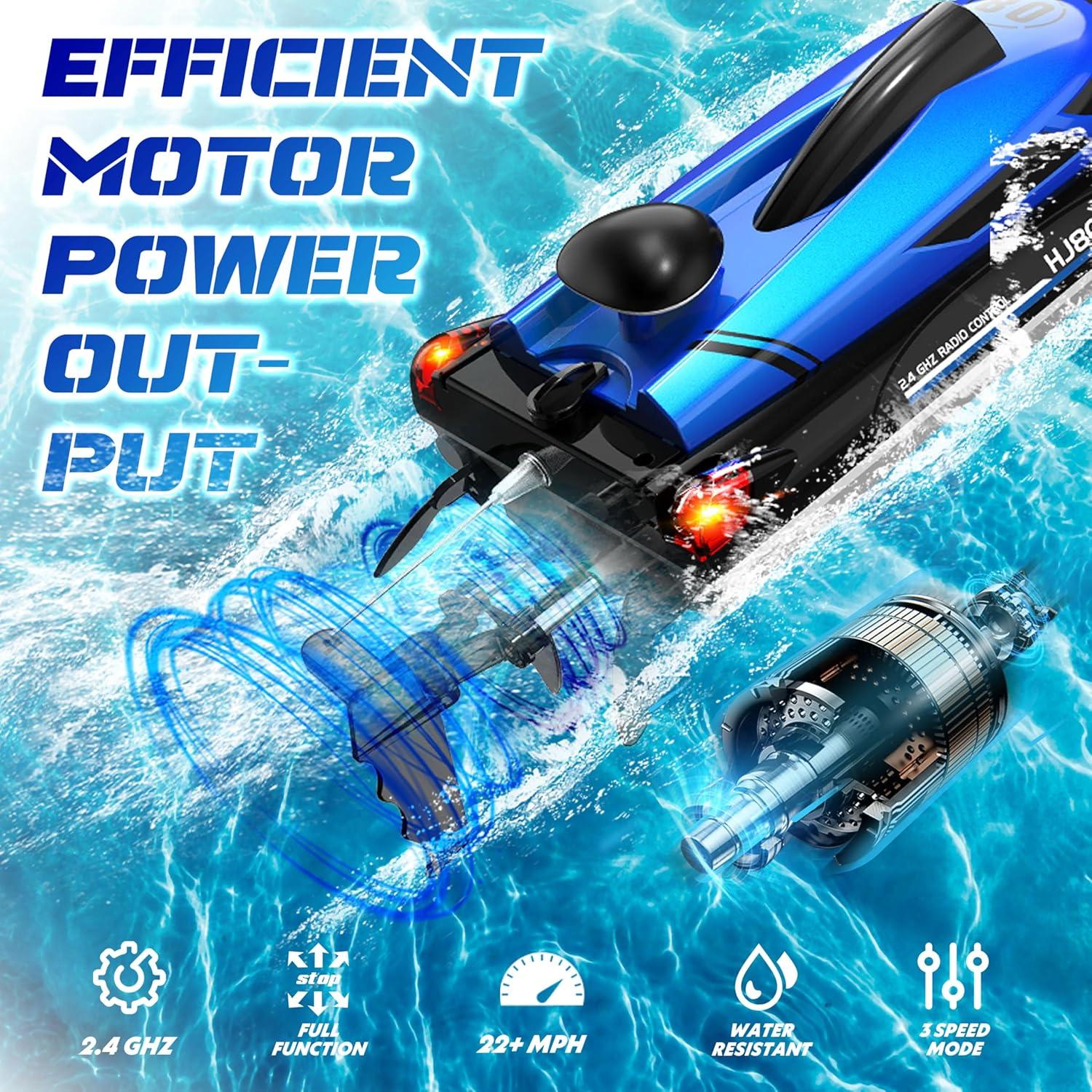 Barco RC HONGXUNJIE HJ808-1 Velocidad 35.4 km/h Azul