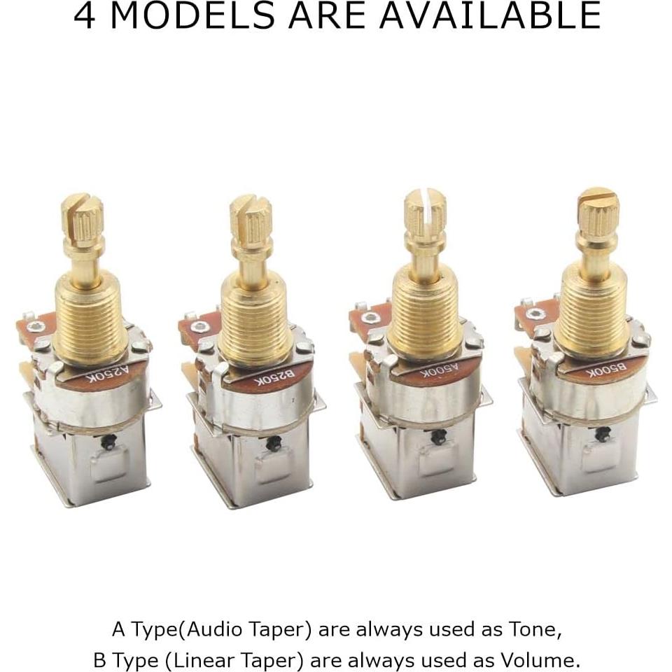 FLEOR Potenciómetros de Guitarra A250K Push Push 2 Pcs