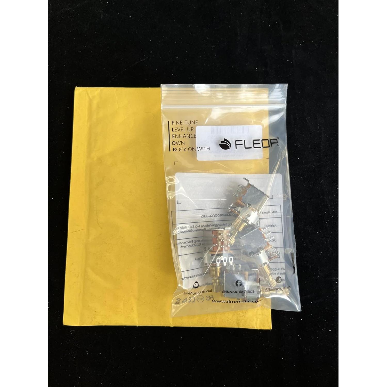 FLEOR Potenciómetros de Guitarra A250K Push Push 2 Pcs