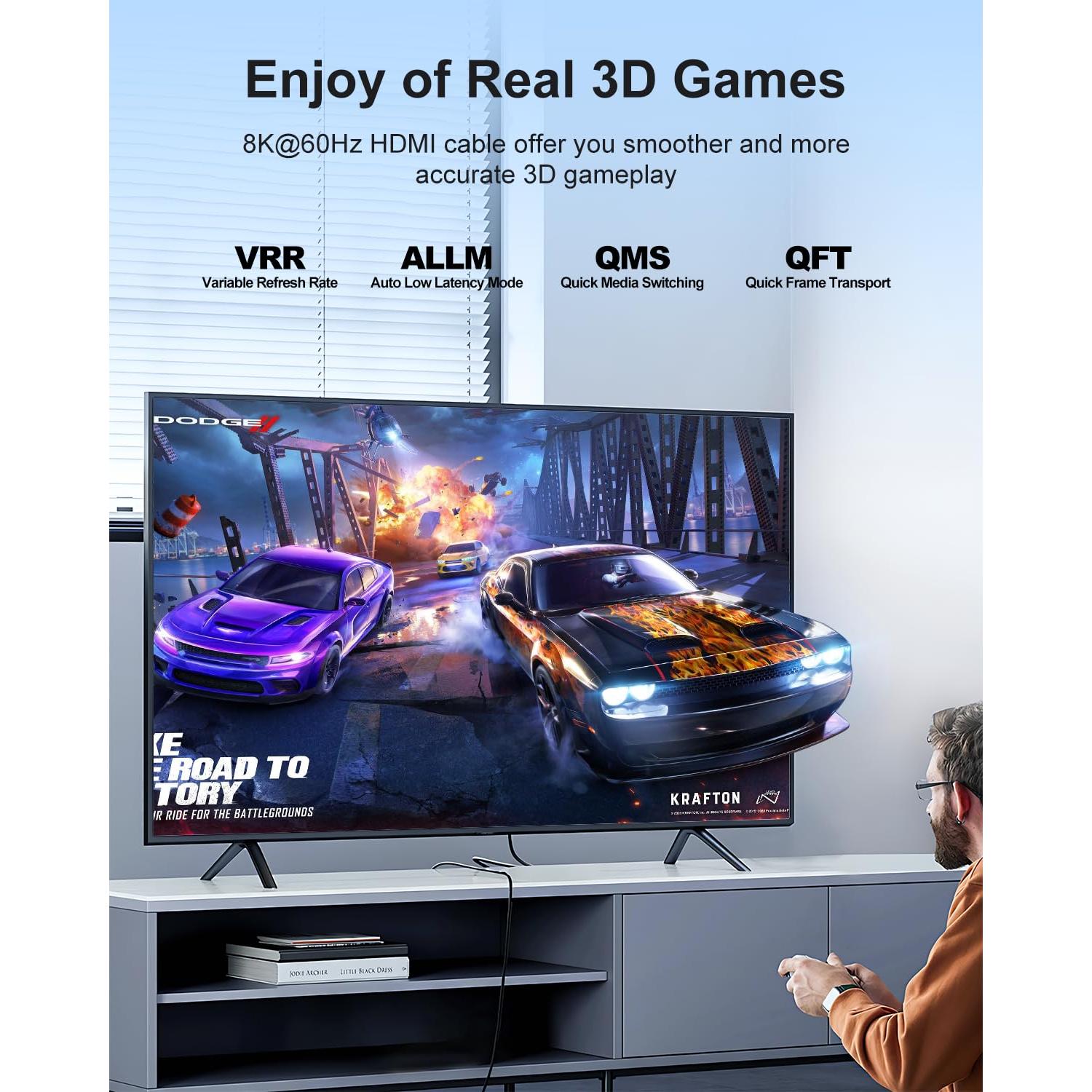 Adaptador Micro HDMI a HDMI KOMGILK 8K 60Hz 48Gbps