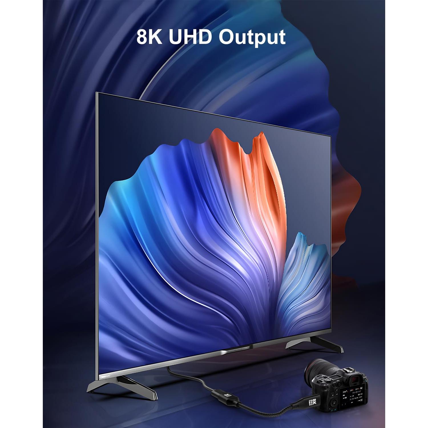 Adaptador Micro HDMI a HDMI KOMGILK 8K 60Hz 48Gbps