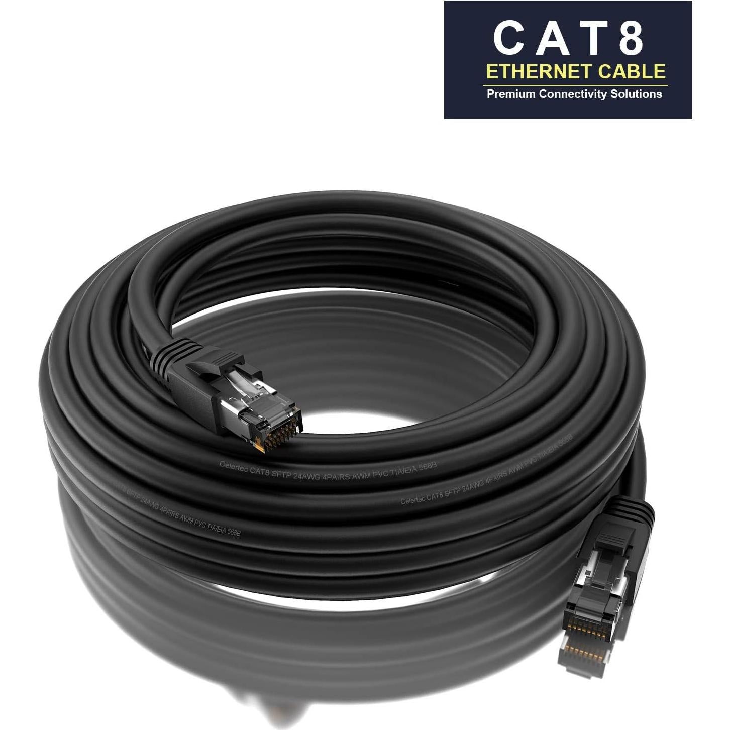 Cable Ethernet Cat8 Celertec 0.5m Alta Velocidad 40Gbps