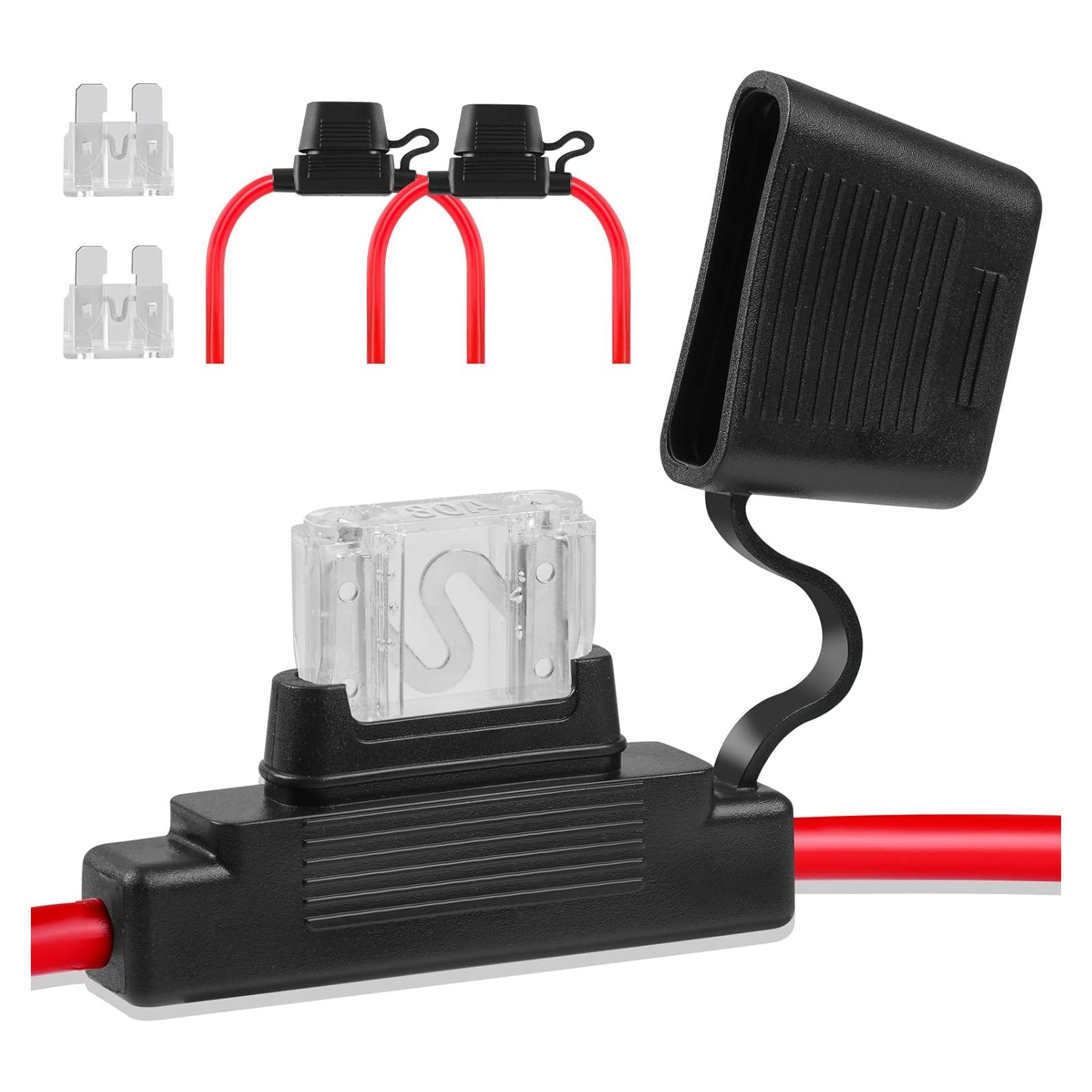 Soporte de Fusible en Línea 12V XIOGZAXI 8 AWG 30 cm