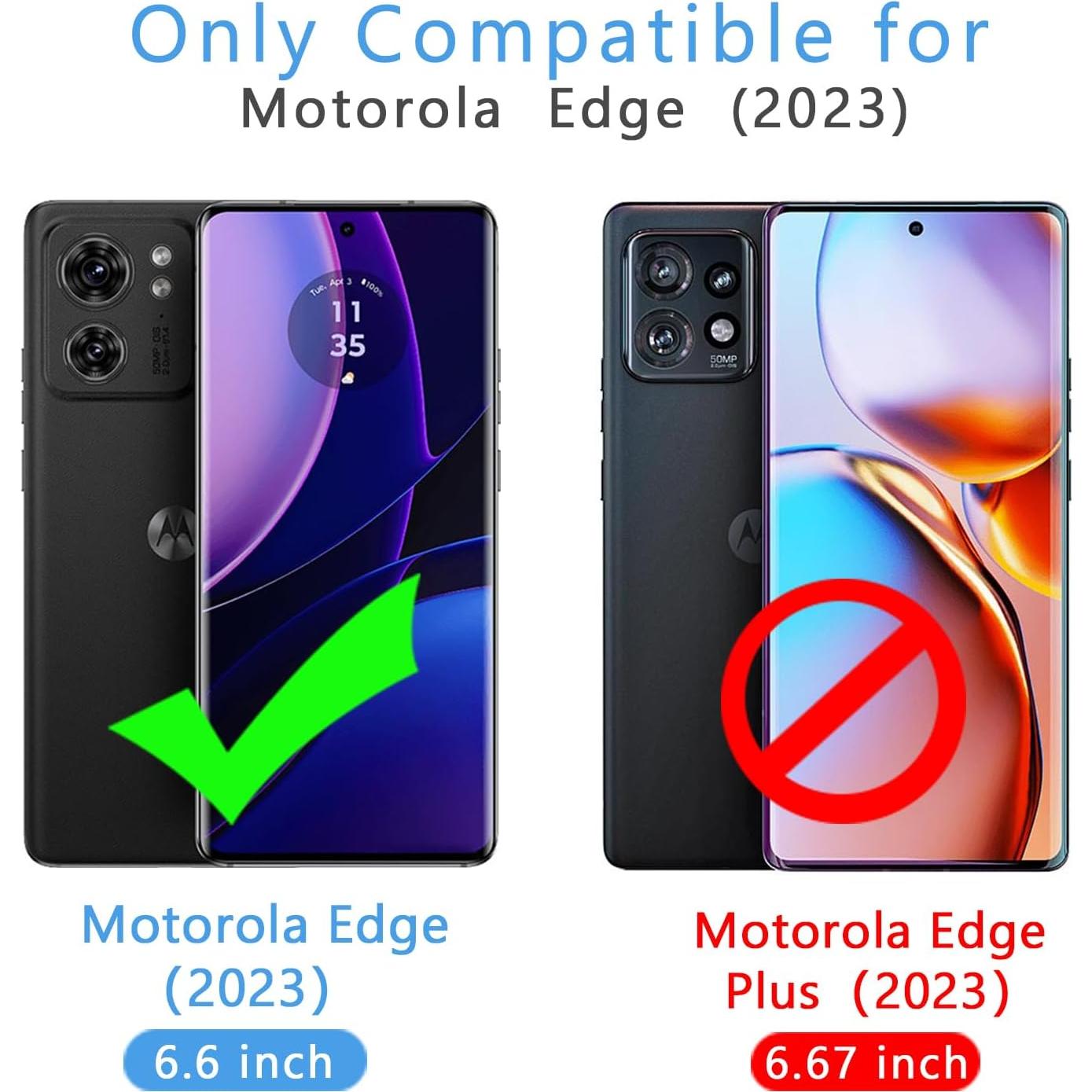 Funda de Cristal para Motorola Edge 2023 - TPU Delgado y PC Duro