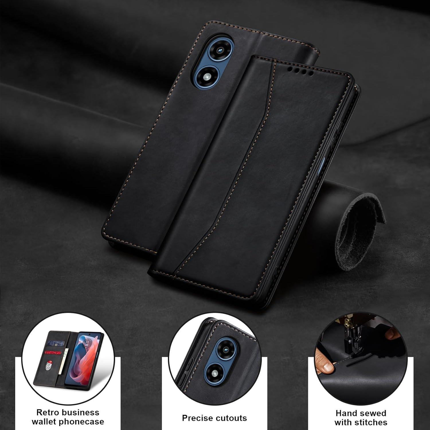Funda Cartera Plegable Jasonyu para Moto G Play 4G 2024