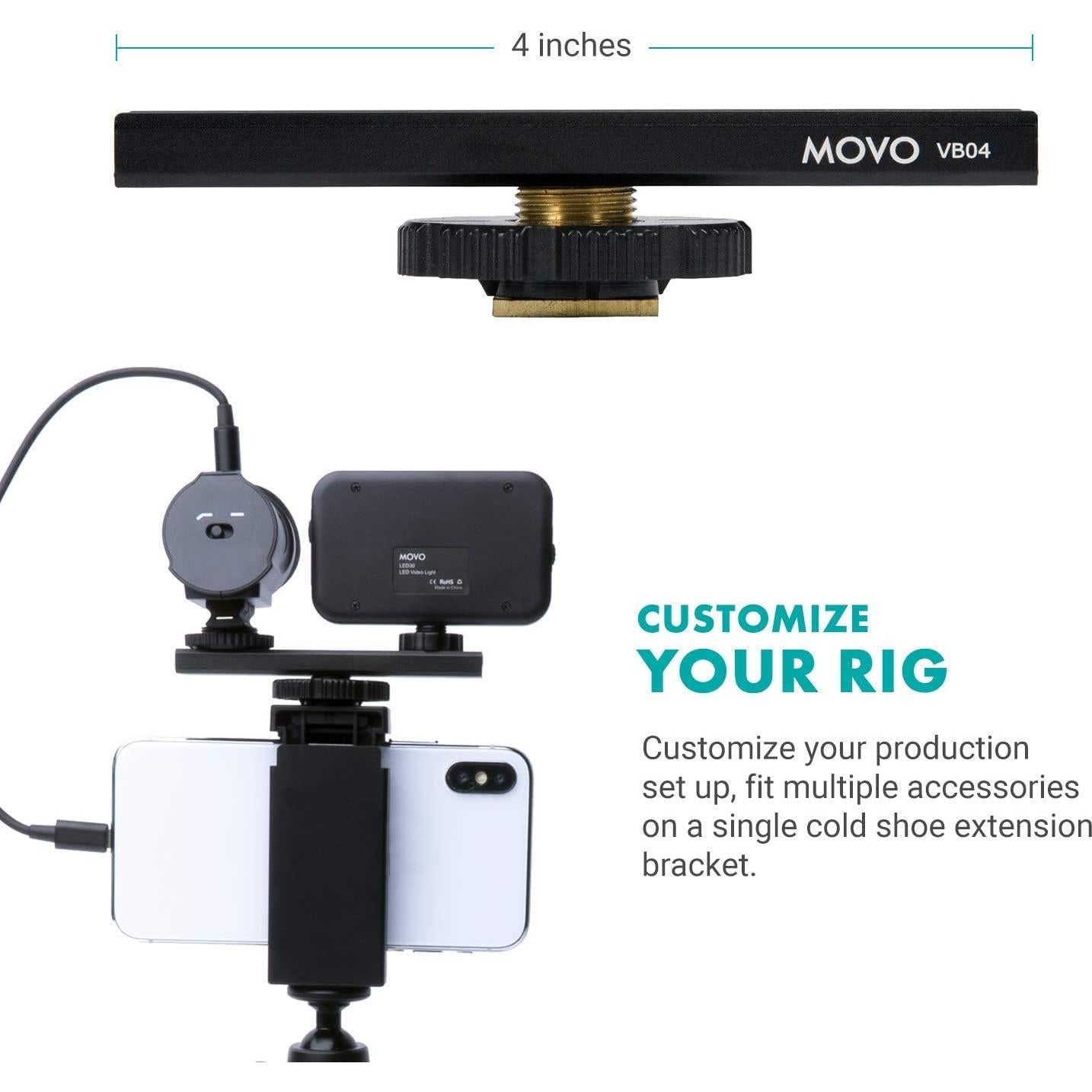 Kit de Vlogging Movo iVlogger para iPhone - Micrófono y Luz LED