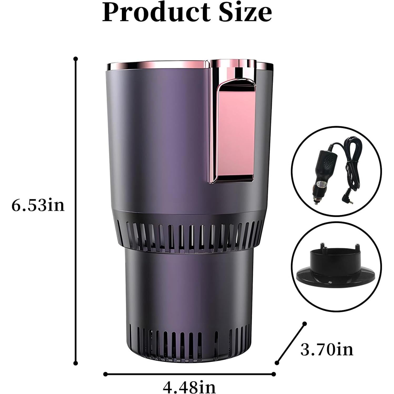 Taza de Coche Inteligente HPYDIY 2 en 1 Calienta y Enfría