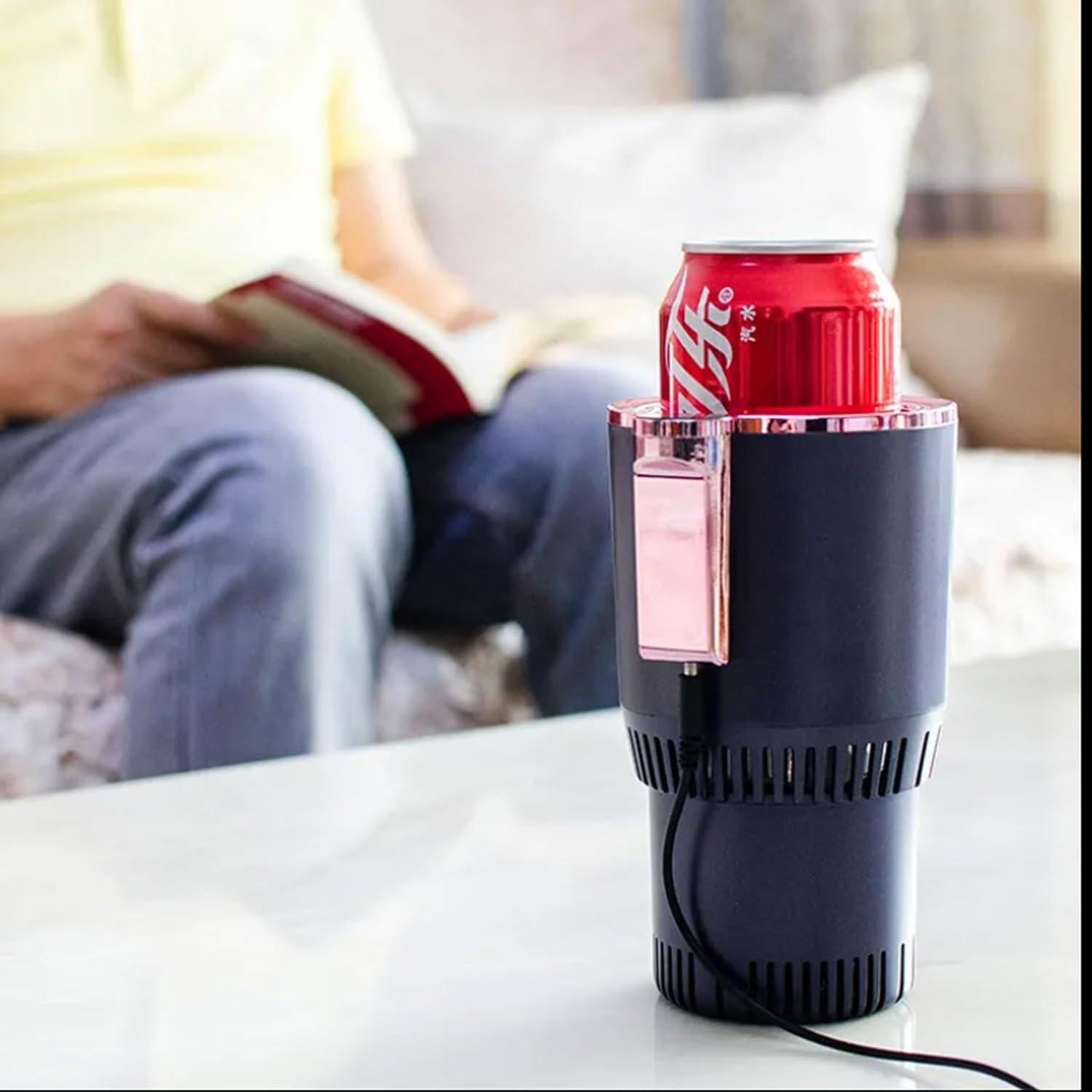 Taza de Coche Inteligente HPYDIY 2 en 1 Calienta y Enfría