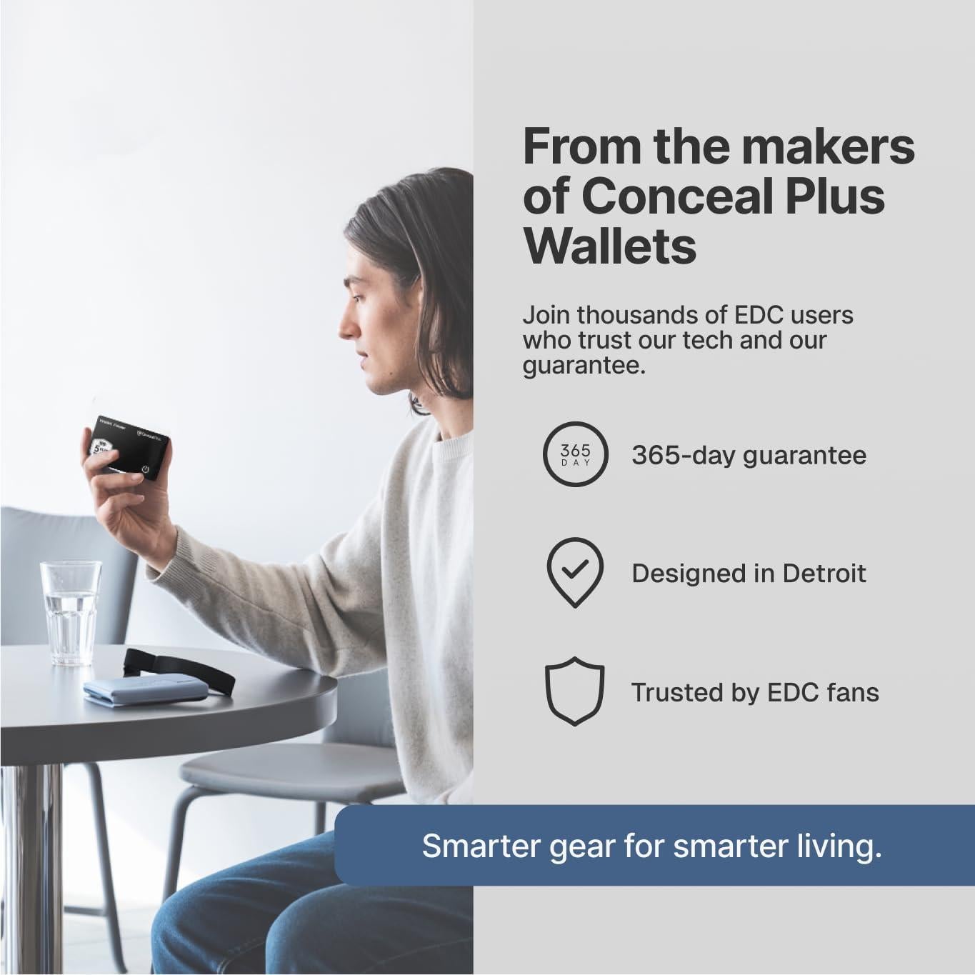 Localizador de Cartera Conceal Plus Slim Tracker - 5 Años Batería