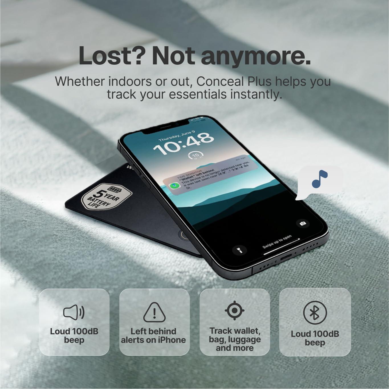 Localizador de Cartera Conceal Plus Slim Tracker - 5 Años Batería