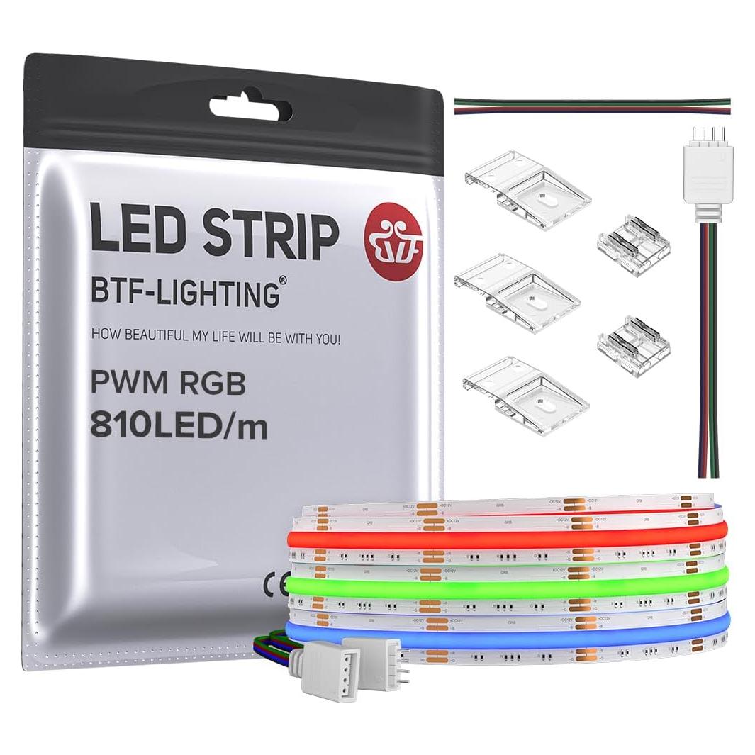 Tira LED FCOB RGB 9.8FT BTF-LIGHTING 810LED/m DC12V