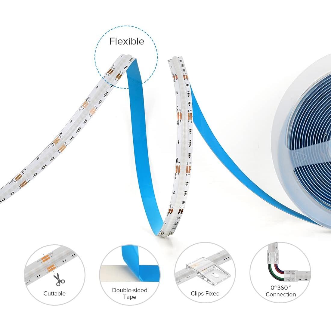 Tira LED FCOB RGB 9.8FT BTF-LIGHTING 810LED/m DC12V