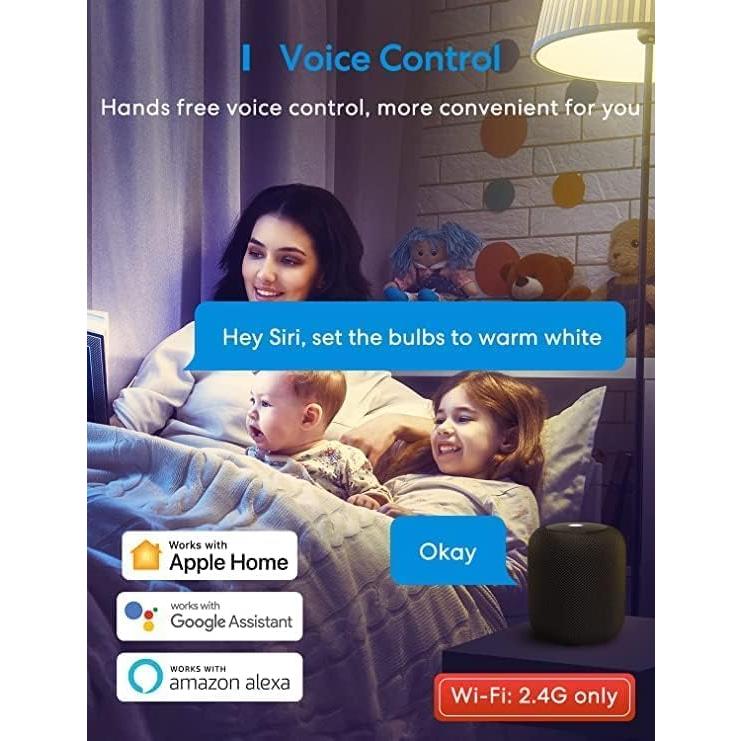 Bombilla Inteligente Meross BR30 LED WiFi 1300 Lúmenes 2 Piezas