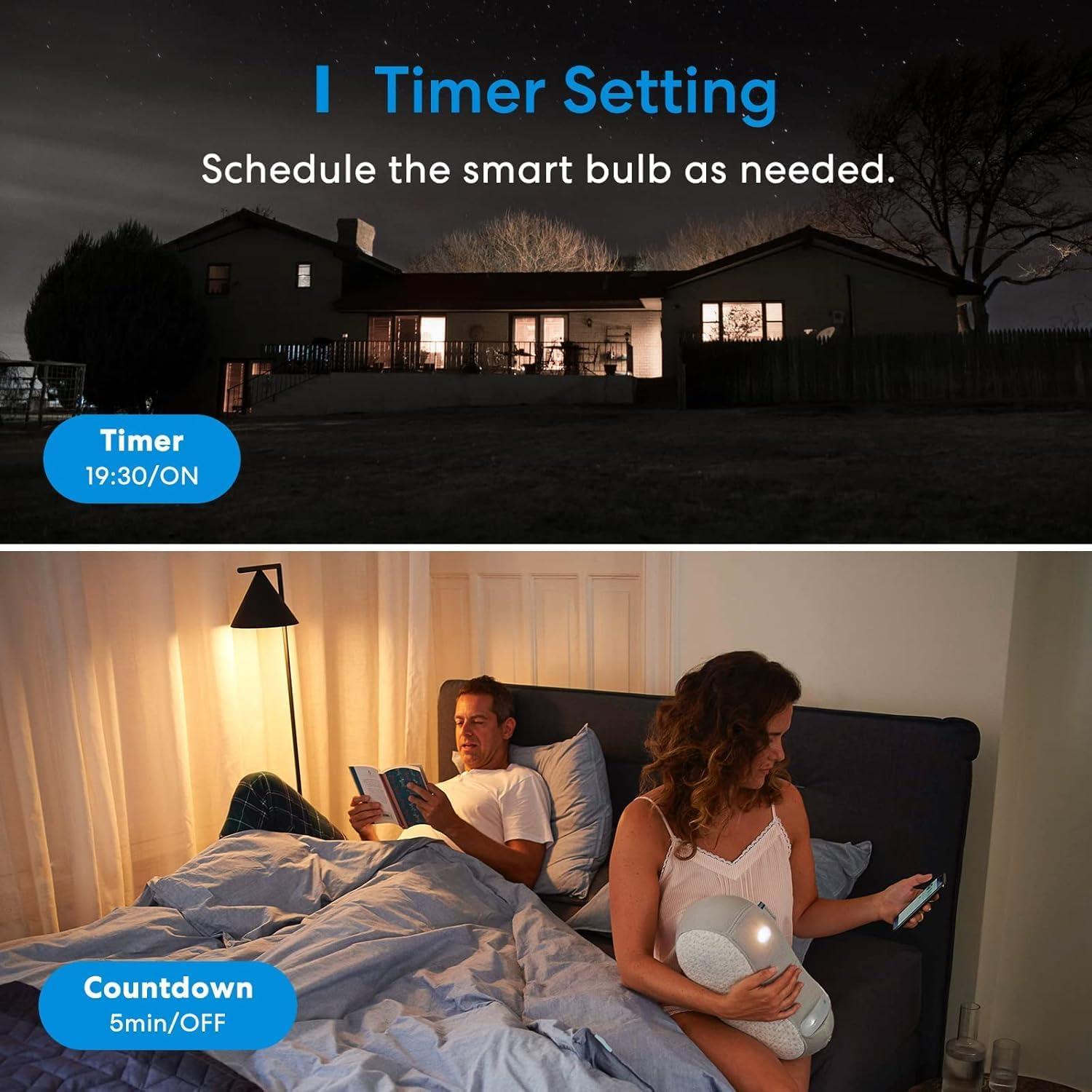 Bombilla Inteligente Meross BR30 LED WiFi 1300 Lúmenes 2 Piezas