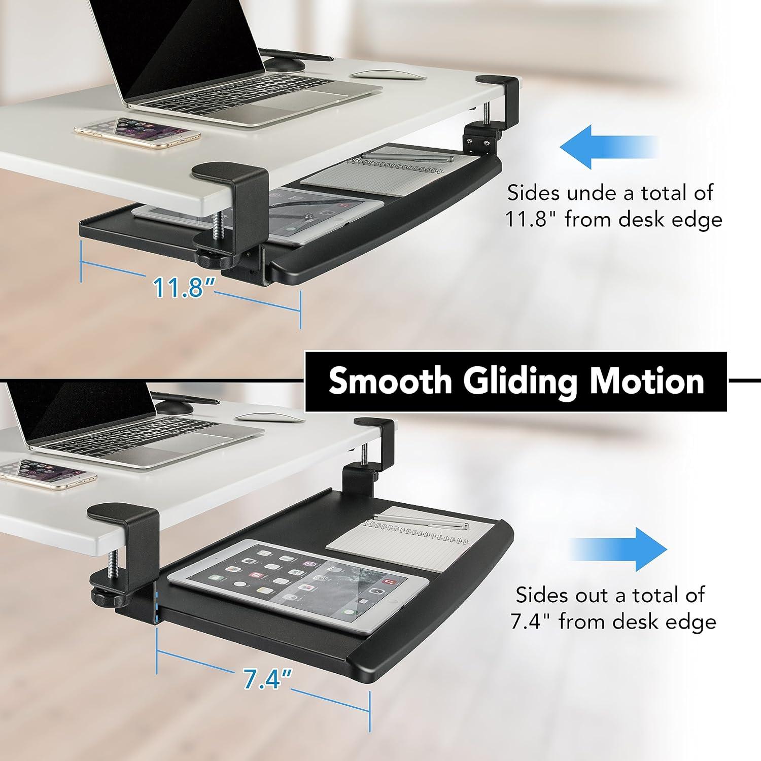 Bandeja de Teclado Ajustable EHO 20" Ergonómica para Escritorio
