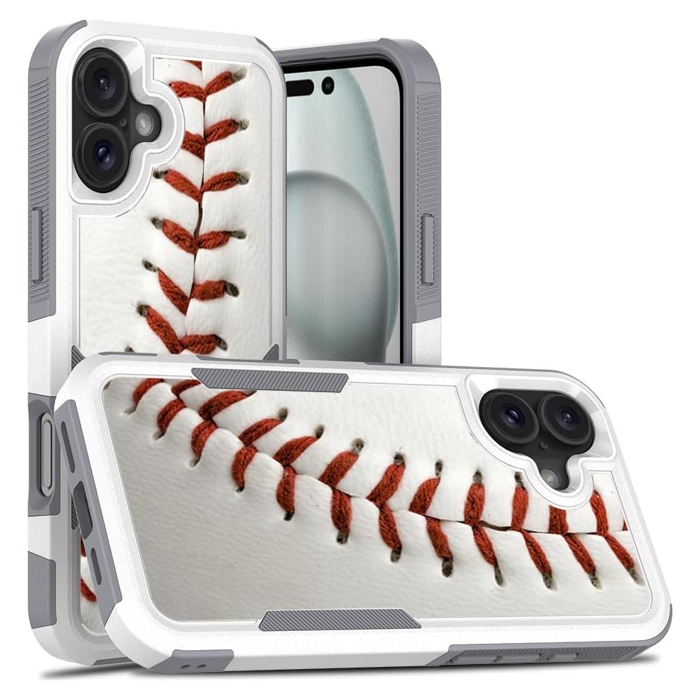 Funda Dura para iPhone 16 Plus Candykisscase - Diseño Béisbol