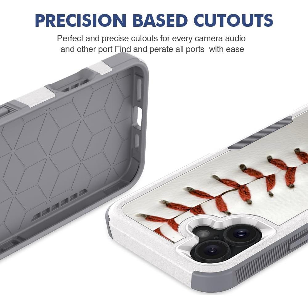 Funda Dura para iPhone 16 Plus Candykisscase - Diseño Béisbol