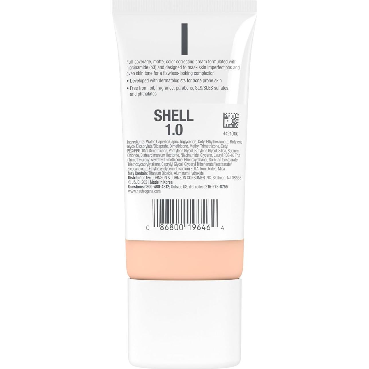Crema CC Mate Perfecta Neutrogena 28.35 g Tono Shell 1.0