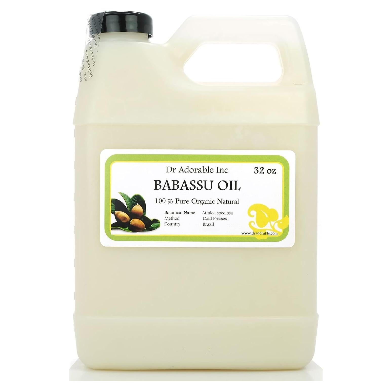 Aceite de Babassu Orgánico Dr Adorable 0.95 L Prensado en Frío