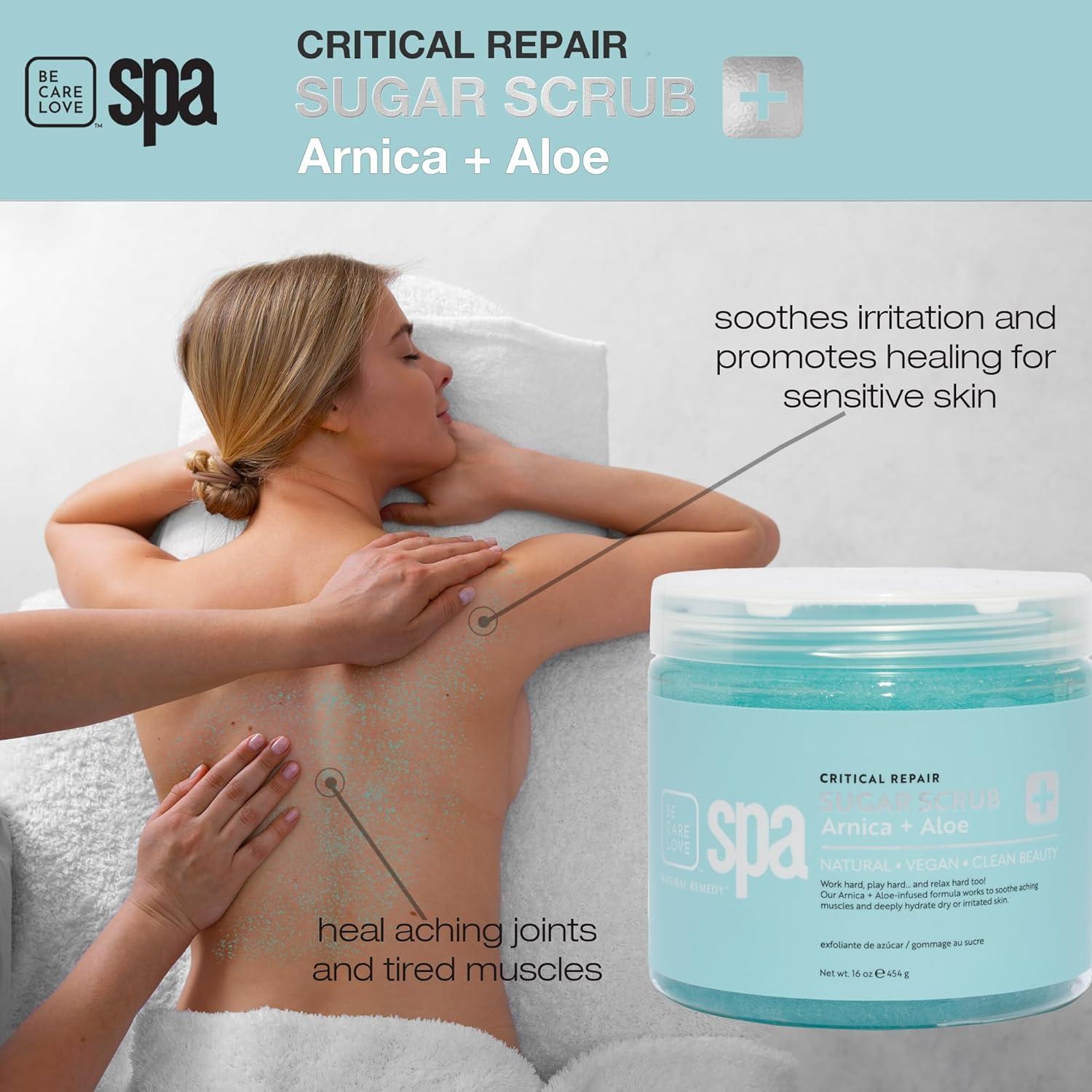 Exfoliante Orgánico de Azúcar BCL Spa 453.6g con Arnica y Aloe Vera