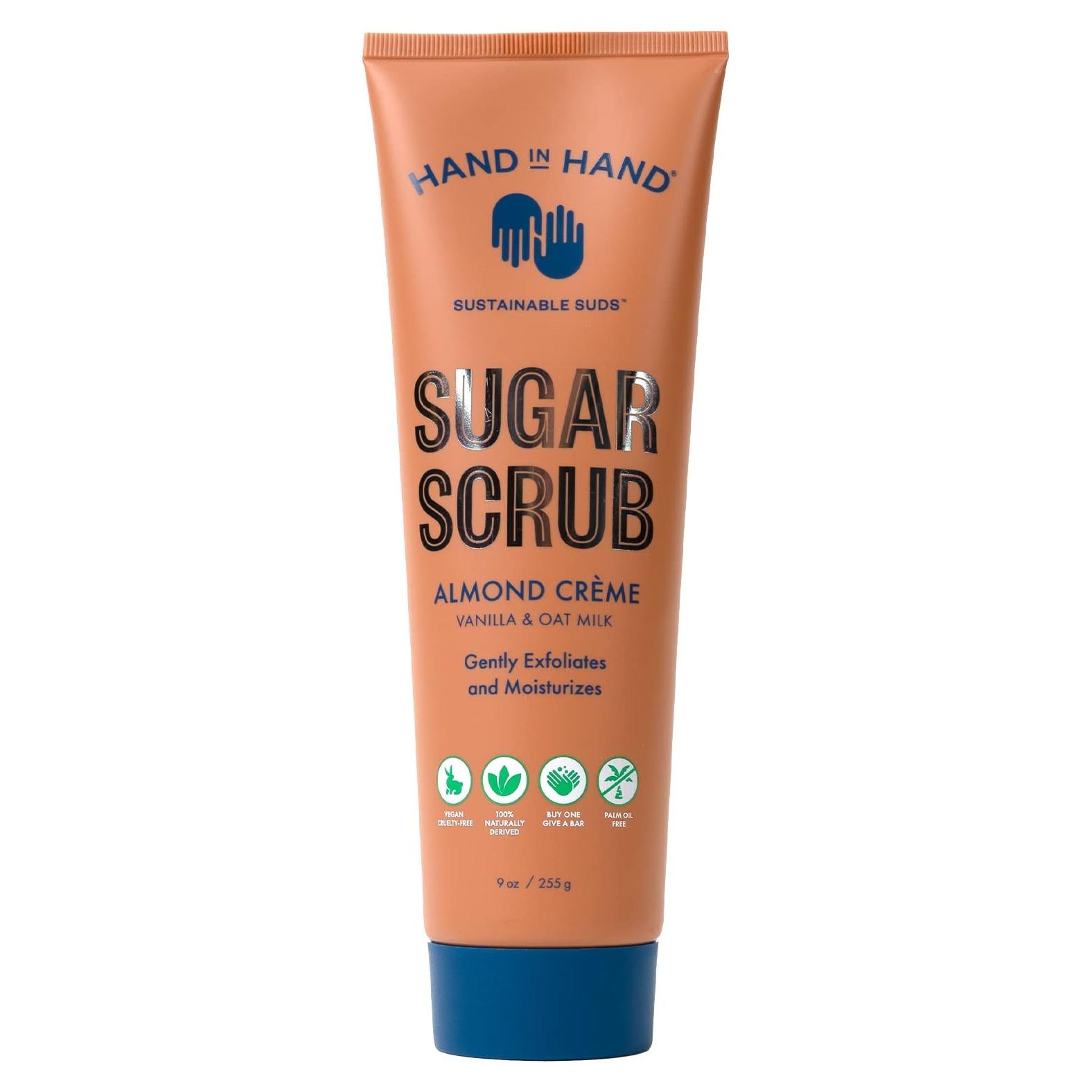 Exfoliante de Azúcar Hand in Hand 255g Vainilla y Leche de Avena