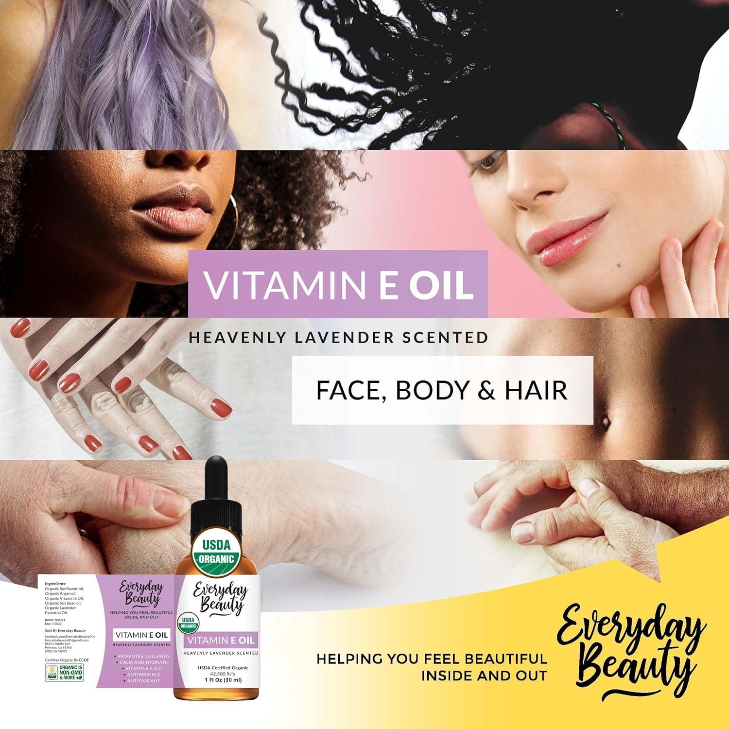 Aceite de Vitamina E Orgánico 30 ml Everyday Beauty Lavanda