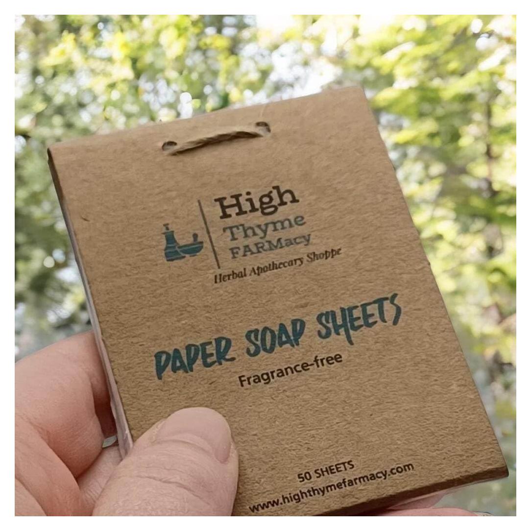 Hojas de Jabón de Papel Sin Fragancia High Thyme FARMacy - 300 Hojas