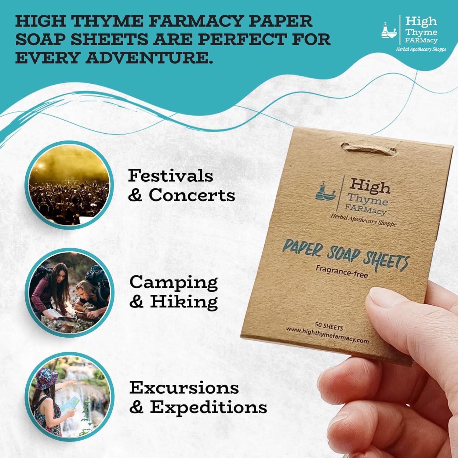 Hojas de Jabón de Papel Sin Fragancia High Thyme FARMacy - 300 Hojas